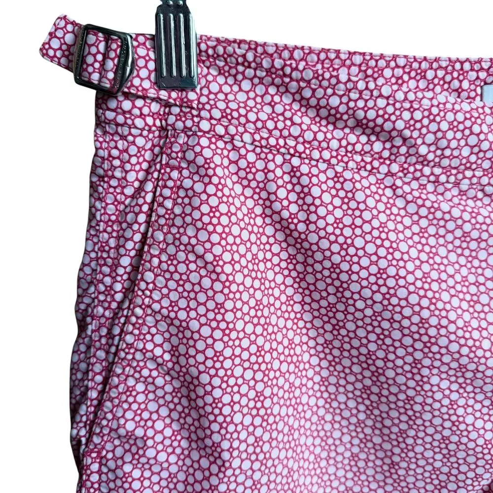 Orlebar Brown Bulldog Swim Shorts Size 30 Pink White Luxury Swim Trunks